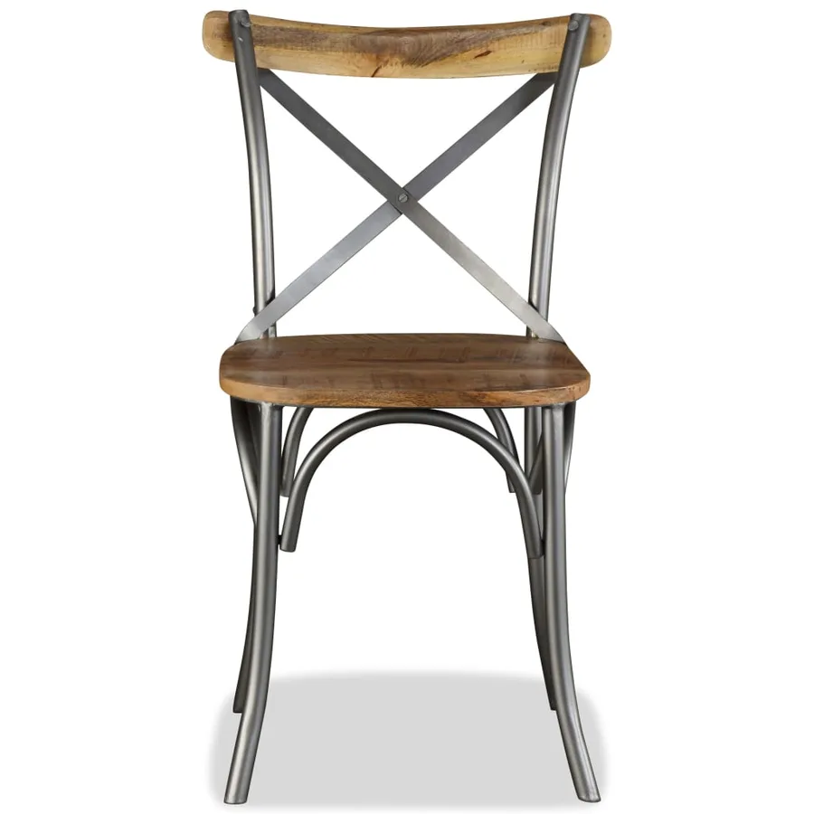 Chaises à manger lot de 2 bois solide de manguier - 7