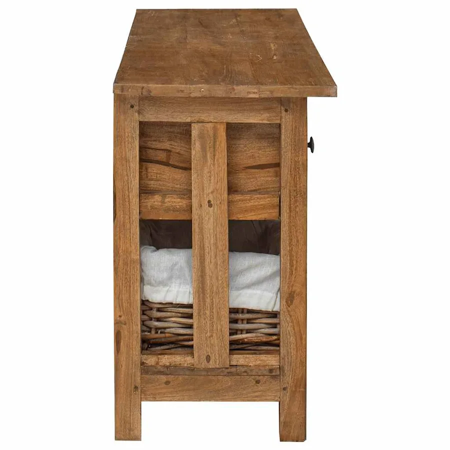 Buffet bois d'acajou massif 100x30x50 cm - 4