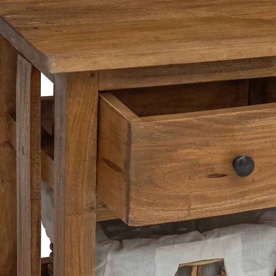 Buffet bois d'acajou massif 100x30x50 cm - 6