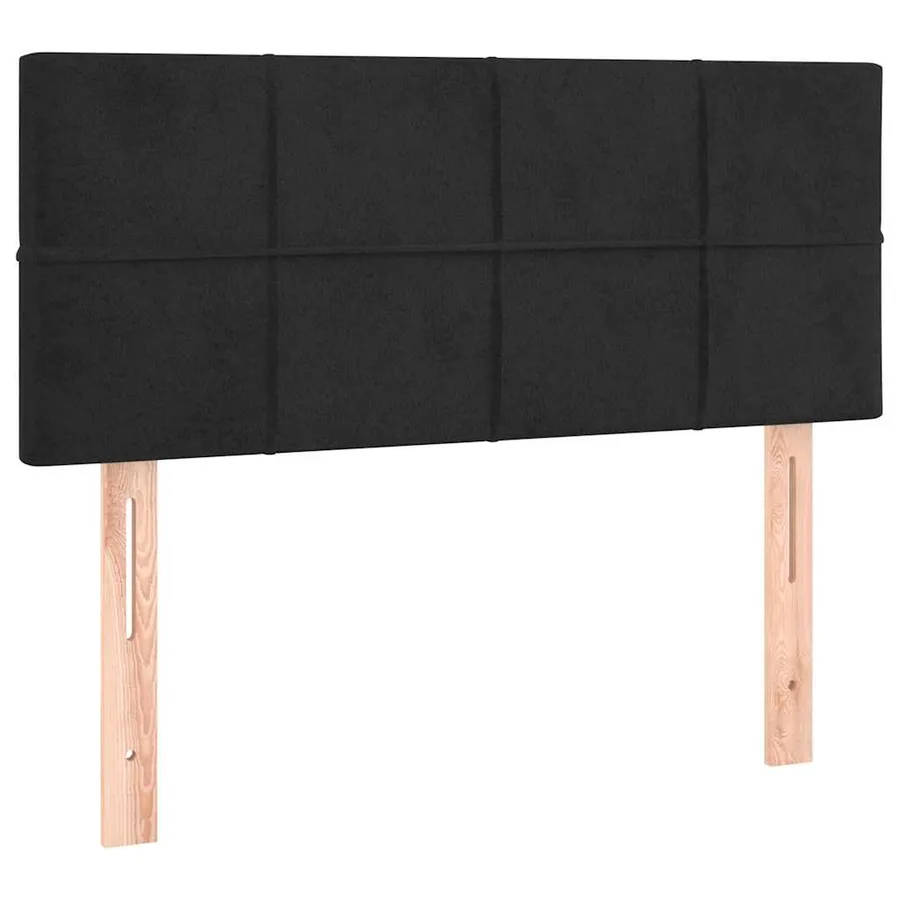 Sommier à lattes de lit avec matelas et LED Noir 90x200 cm - 7
