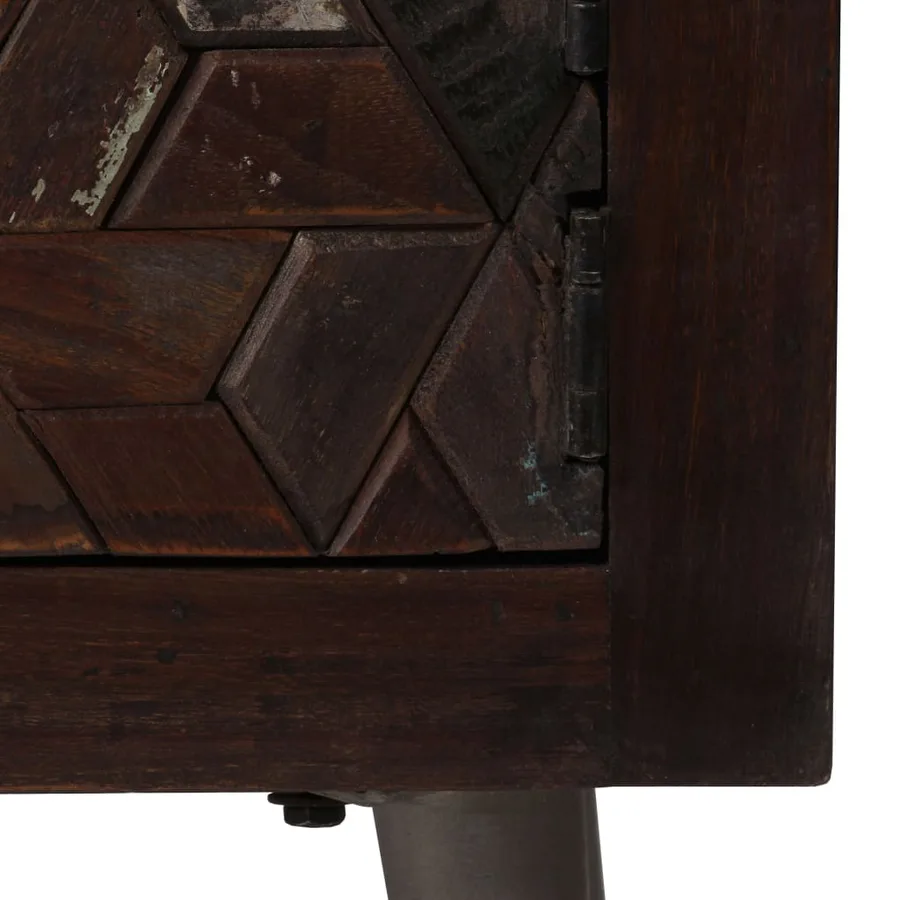 Table de chevet Bois de récupération solide 40 x 30 x 50 cm - 5