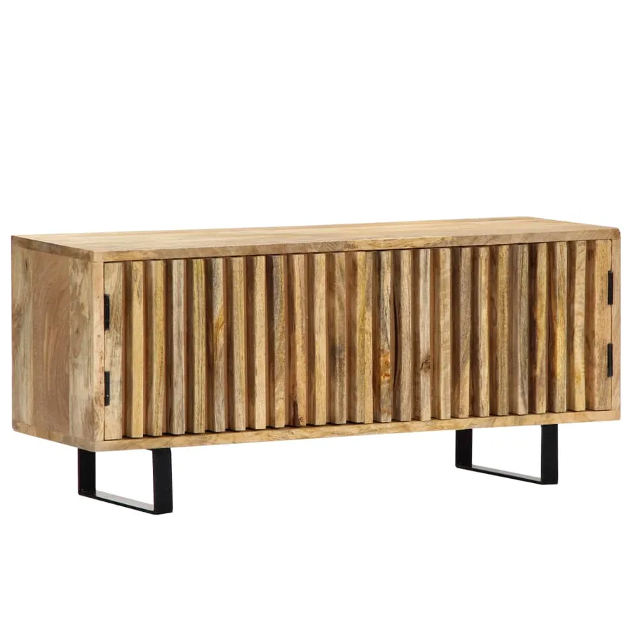 Meuble TV 90x30x40 cm Bois de manguier massif - 11