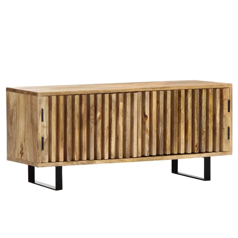 Meuble TV 90x30x40 cm Bois de manguier massif - 12