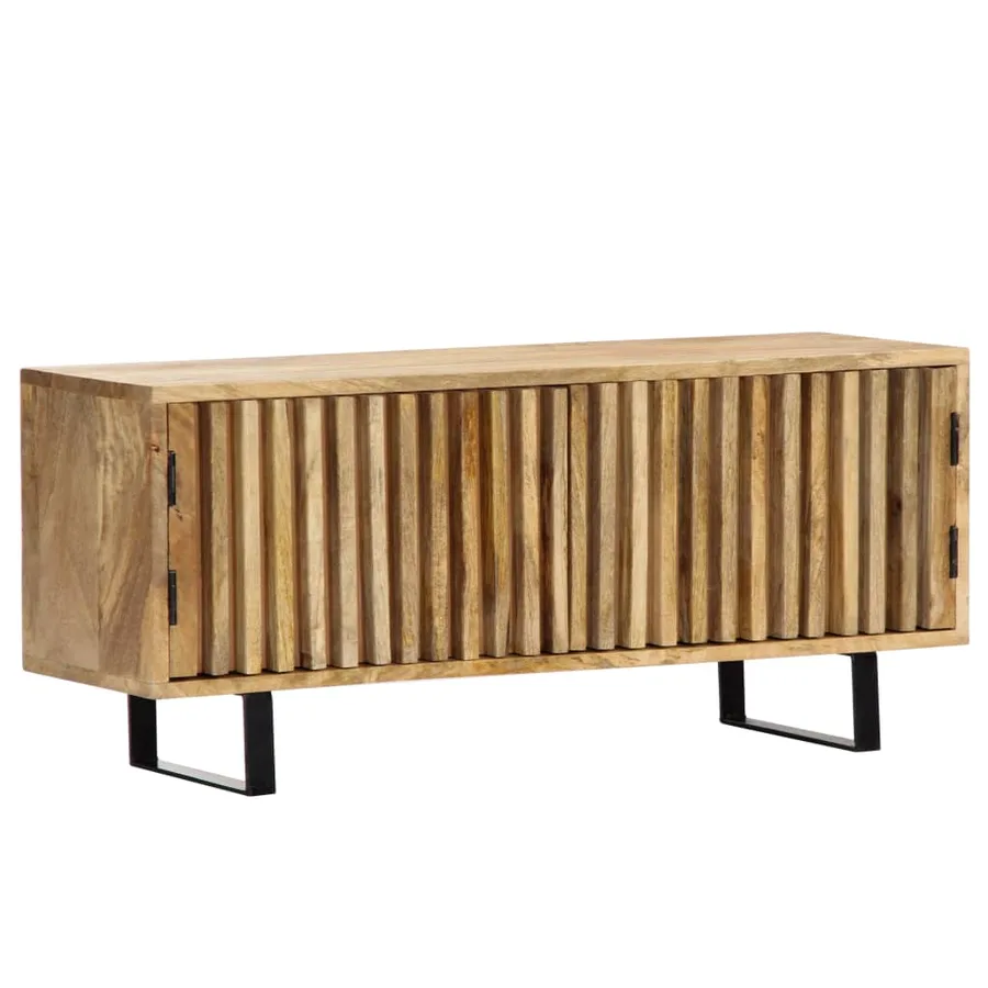 Meuble TV 90x30x40 cm Bois de manguier massif - 13