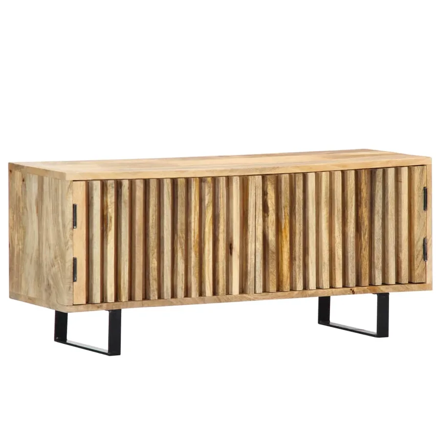 Meuble TV 90x30x40 cm Bois de manguier massif - 14