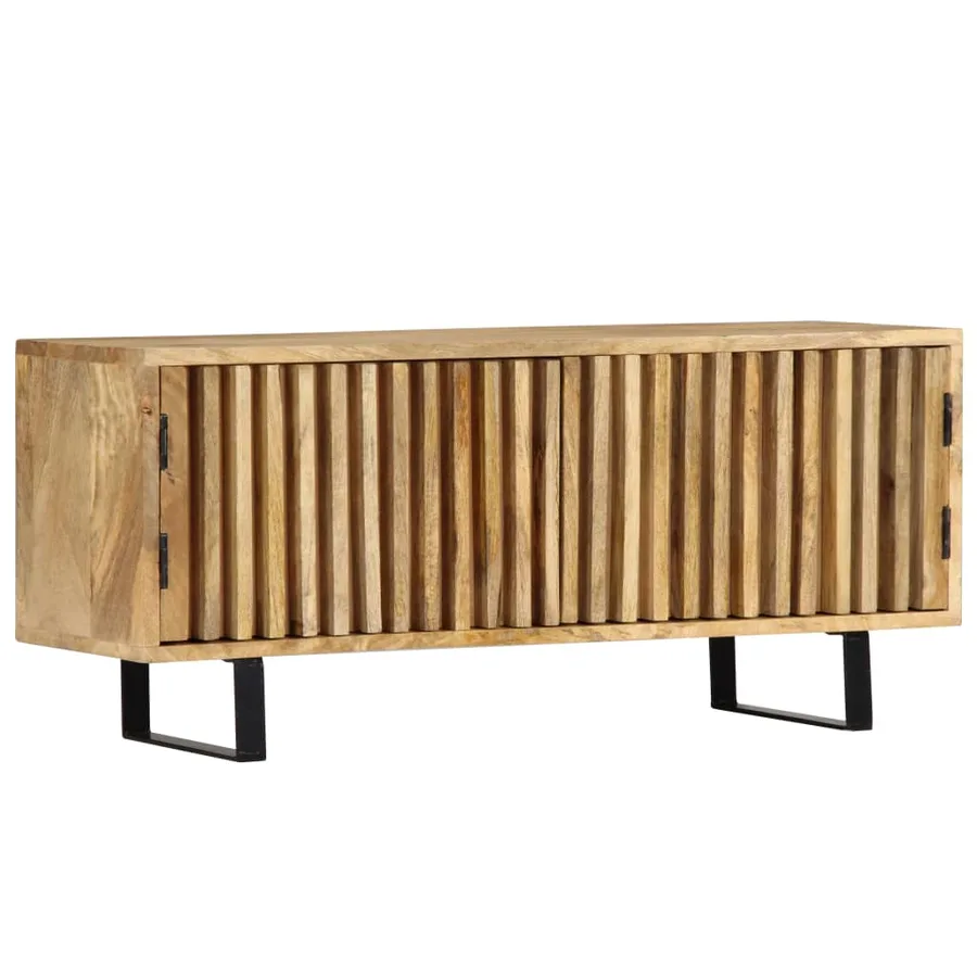 Meuble TV 90x30x40 cm Bois de manguier massif - 15