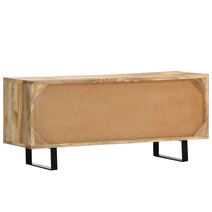 Meuble TV 90x30x40 cm Bois de manguier massif - 4