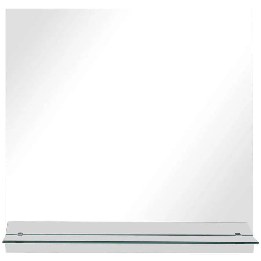 Miroir mural avec étagère 60x60 cm Verre trempé - 3