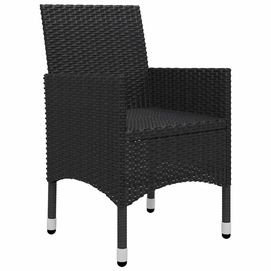 Ensemble à manger de jardin 9 pcs Noir - 9