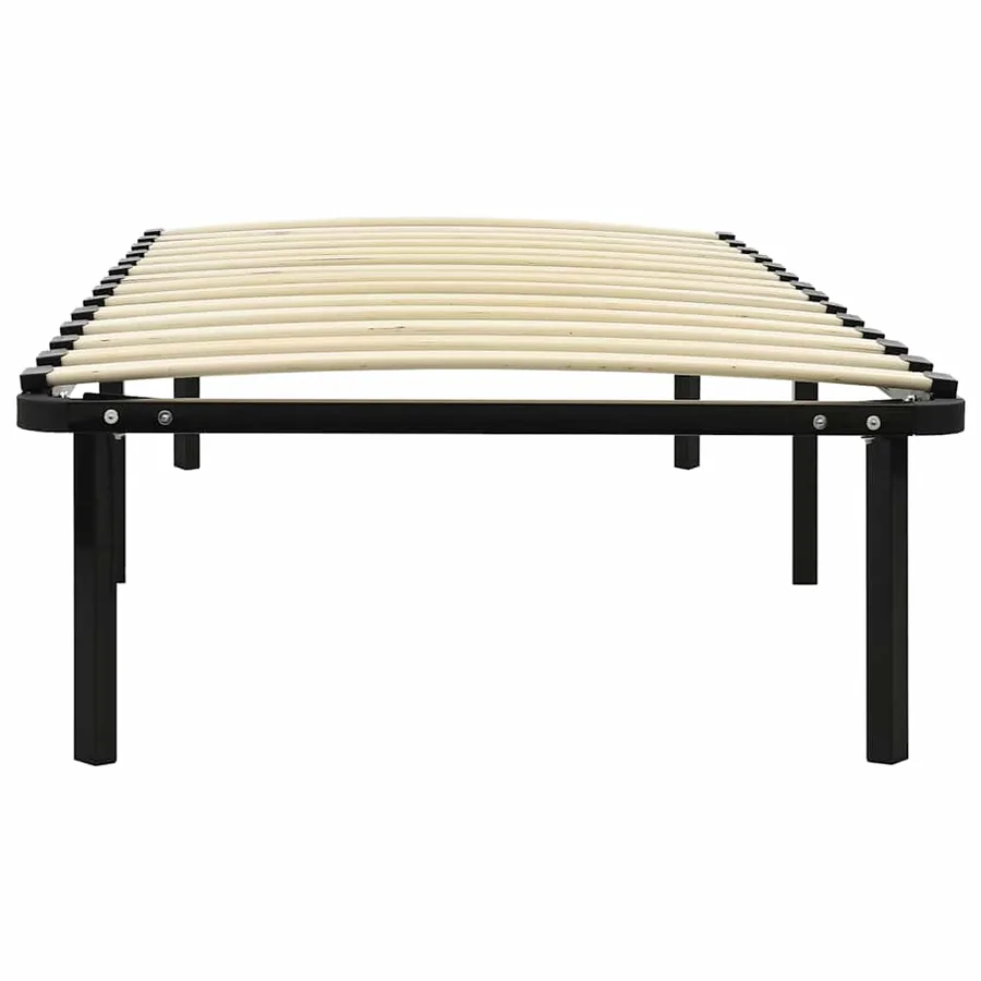 Cadre de lit sans matelas noir métal 90x200 cm - 3