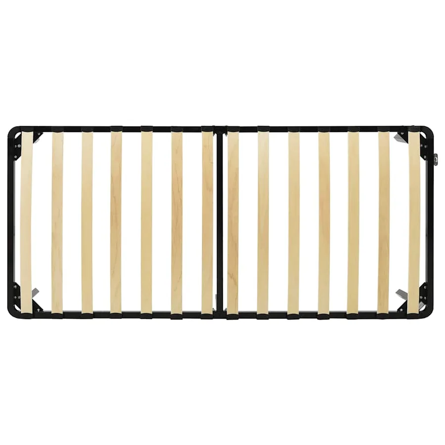 Cadre de lit sans matelas noir métal 90x200 cm - 5
