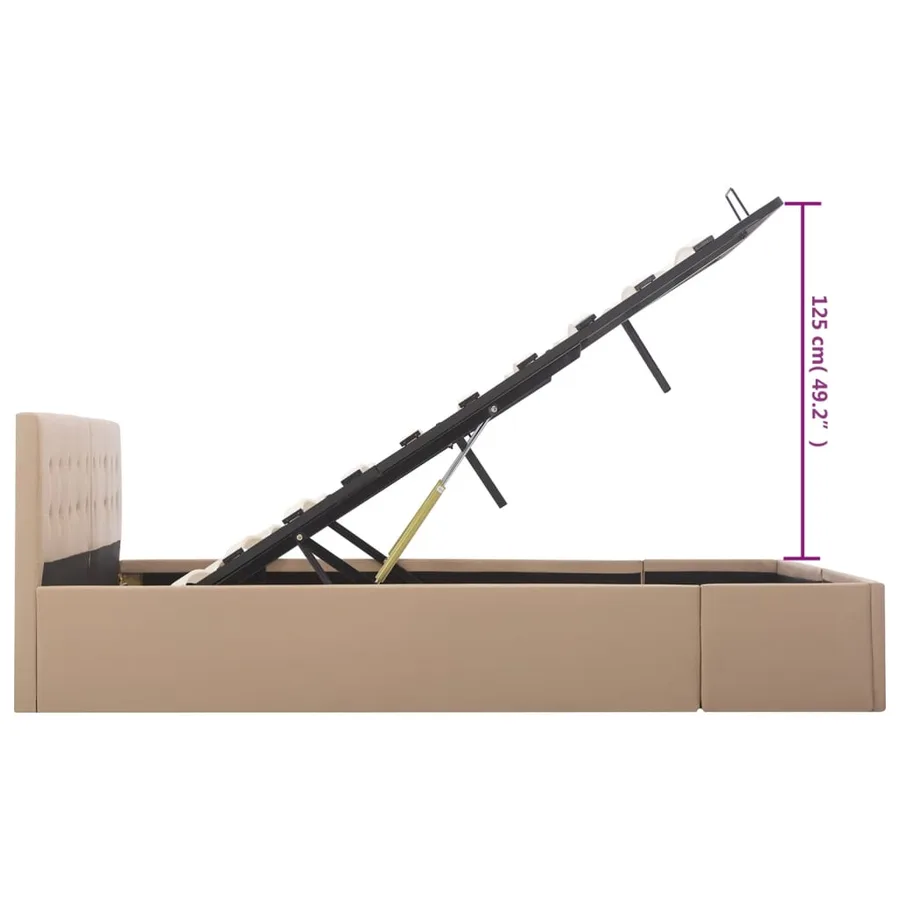 Cadre de lit avec rangement hydraulique Similicuir 180x200 cm - 11