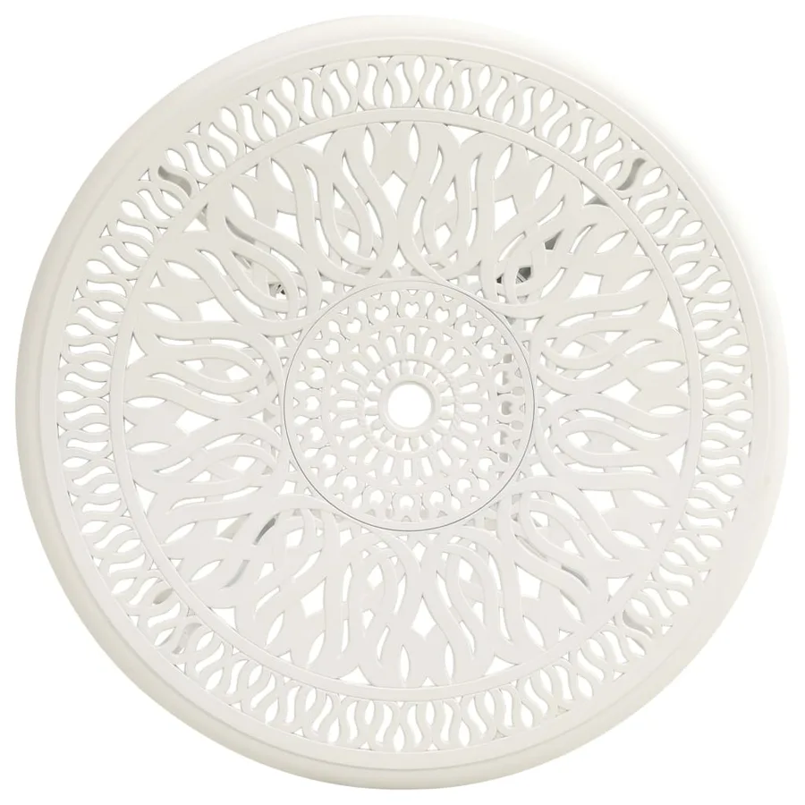 Ensemble de bistro 3 pcs Aluminium coulé Blanc - 12