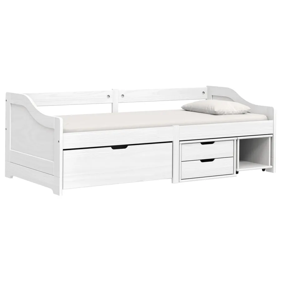 Lit de jour avec 3 tiroirs sans matelas IRUN blanc 90x200 cm - 2