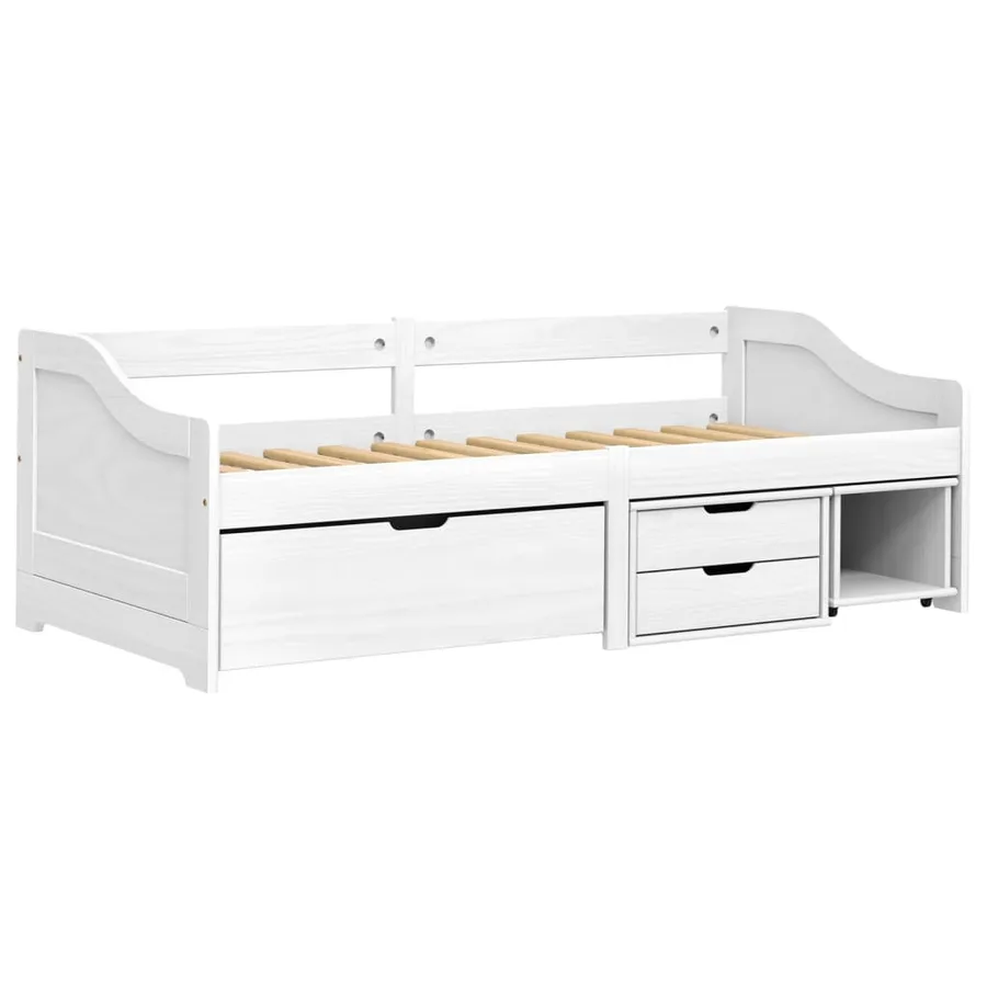 Lit de jour avec 3 tiroirs sans matelas IRUN blanc 90x200 cm - 3