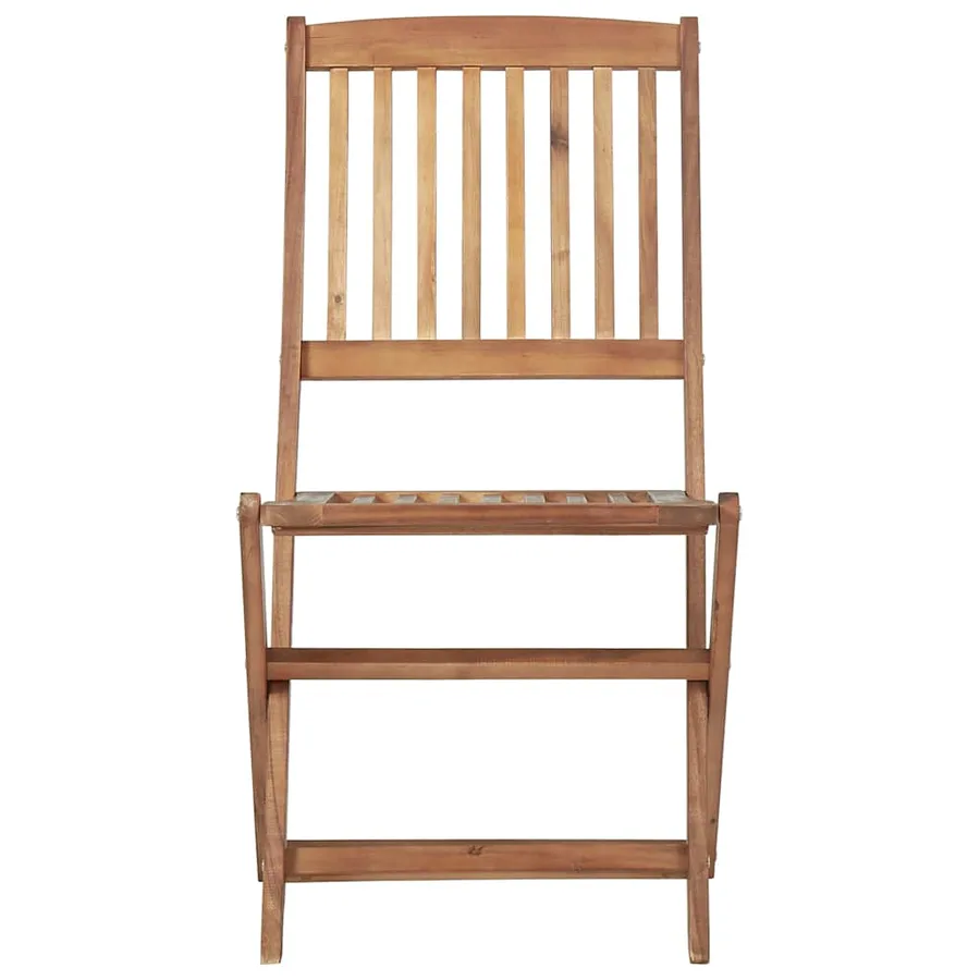 Chaises pliables de jardin lot de 6 avec coussins Bois d'acacia - 5