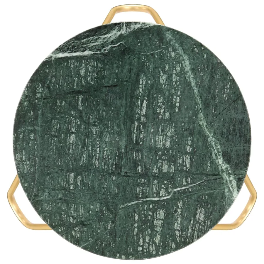 Table basse Vert 40x40x40 cm Pierre véritable et texture marbre - 2