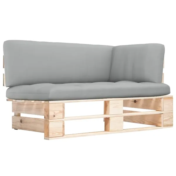 Canapé d'angle palette de jardin bois de pin imprégné