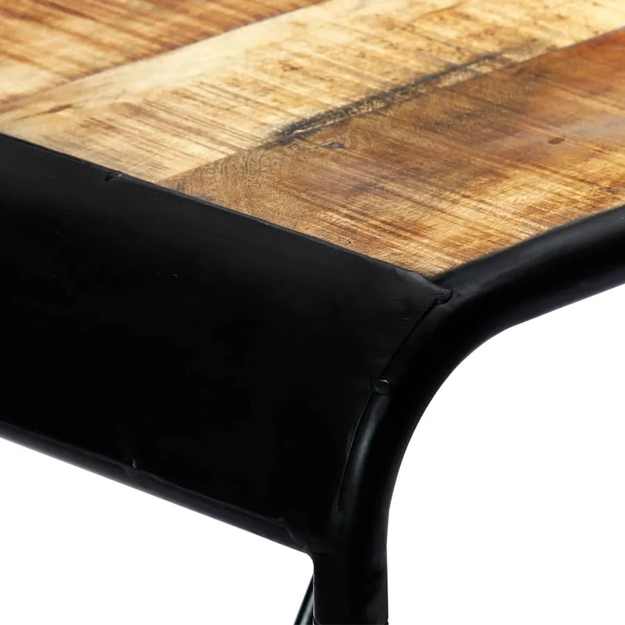 Table à manger 118x60x76 cm Bois de manguier massif brut - 5
