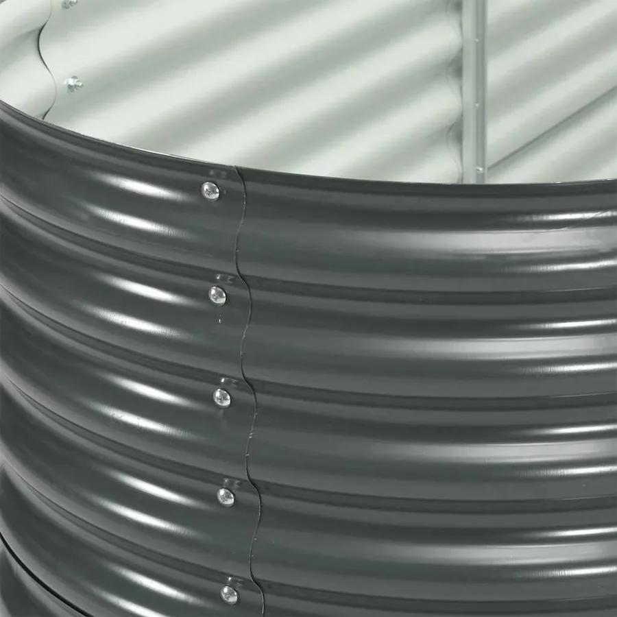 Lit surélevé de jardin 400x80x81 cm Acier galvanisé Gris - 9