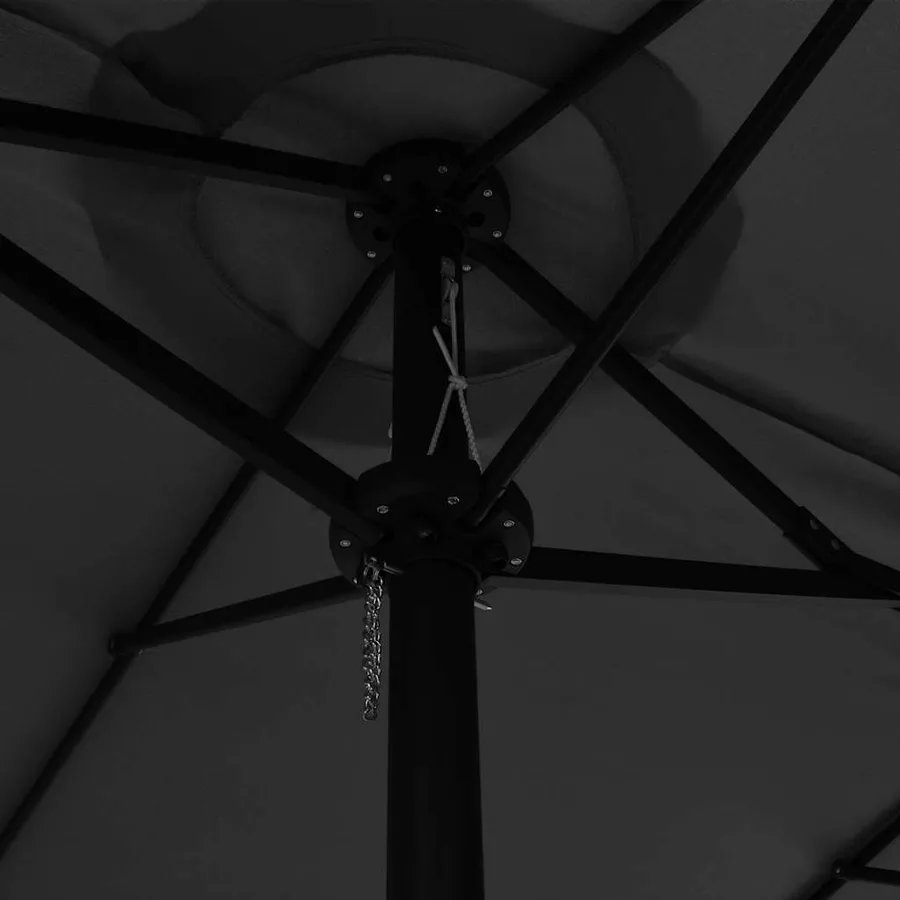 Parasol d'extérieur poteau en aluminium 460x270 cm anthracite - 6