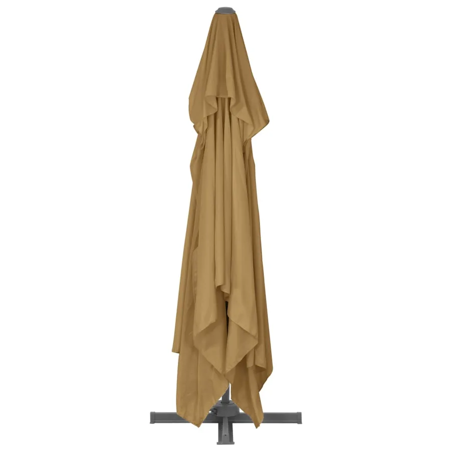 Parasol de jardin avec base portable taupe - 5