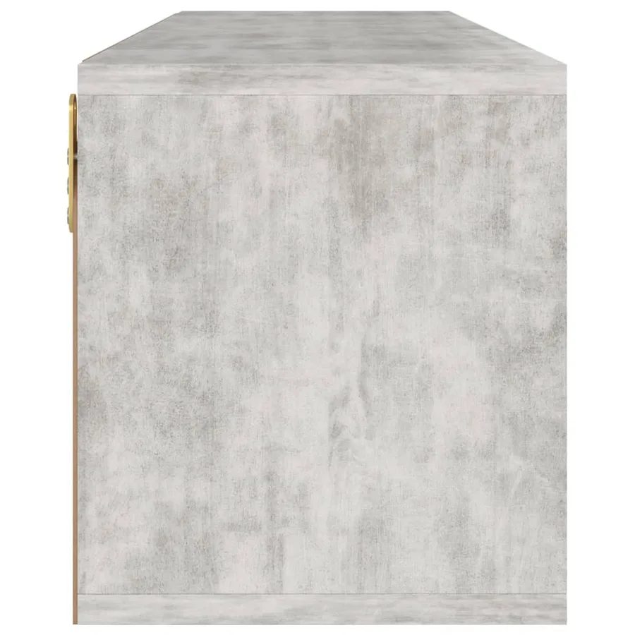 Meuble TV Béton 88,5x27,5x30,5 cm Bois d’ingénierie - 8
