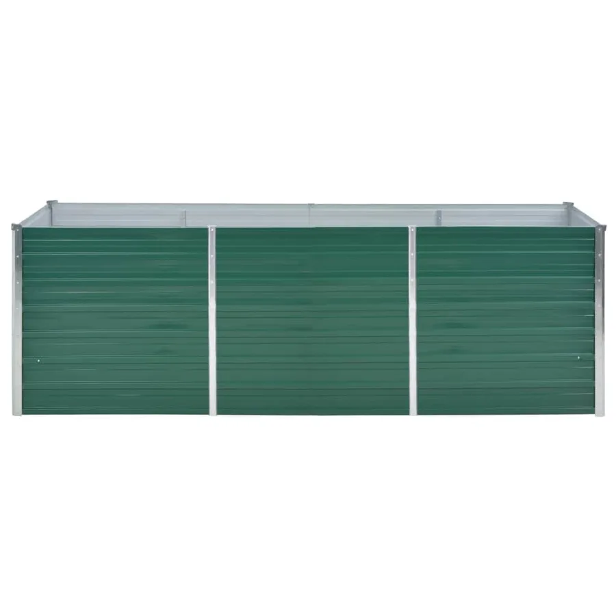 Lit surélevé de jardin Acier galvanisé 240x80x77 cm Vert - 4