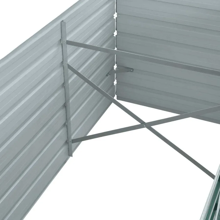 Lit surélevé de jardin Acier galvanisé 240x80x77 cm Vert - 6