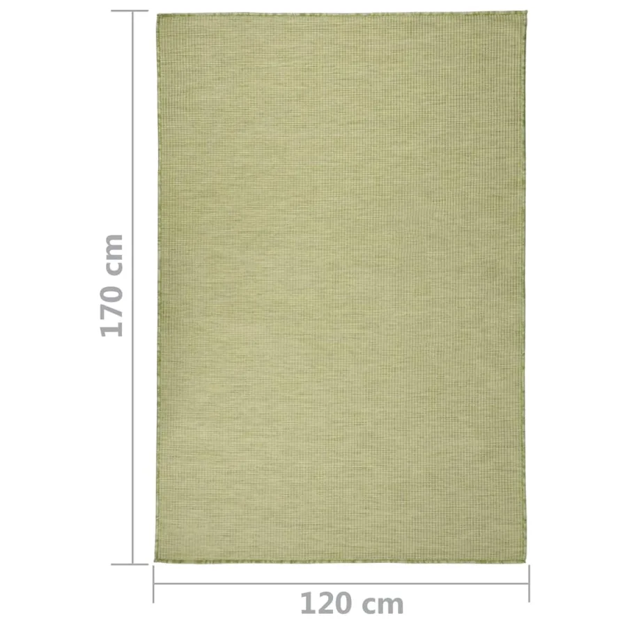 Tapis à tissage plat d'extérieur 120x170 cm Vert - 6