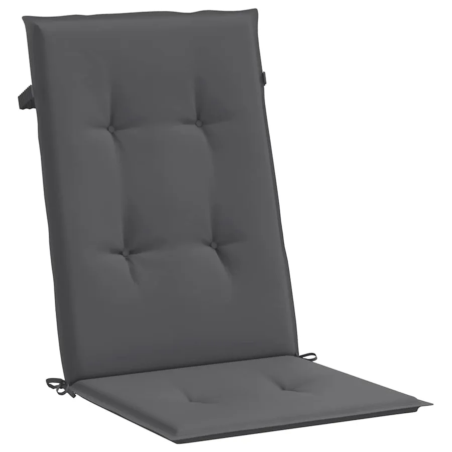Coussins de chaise de jardin à dossier haut lot de 2 anthracite - 5