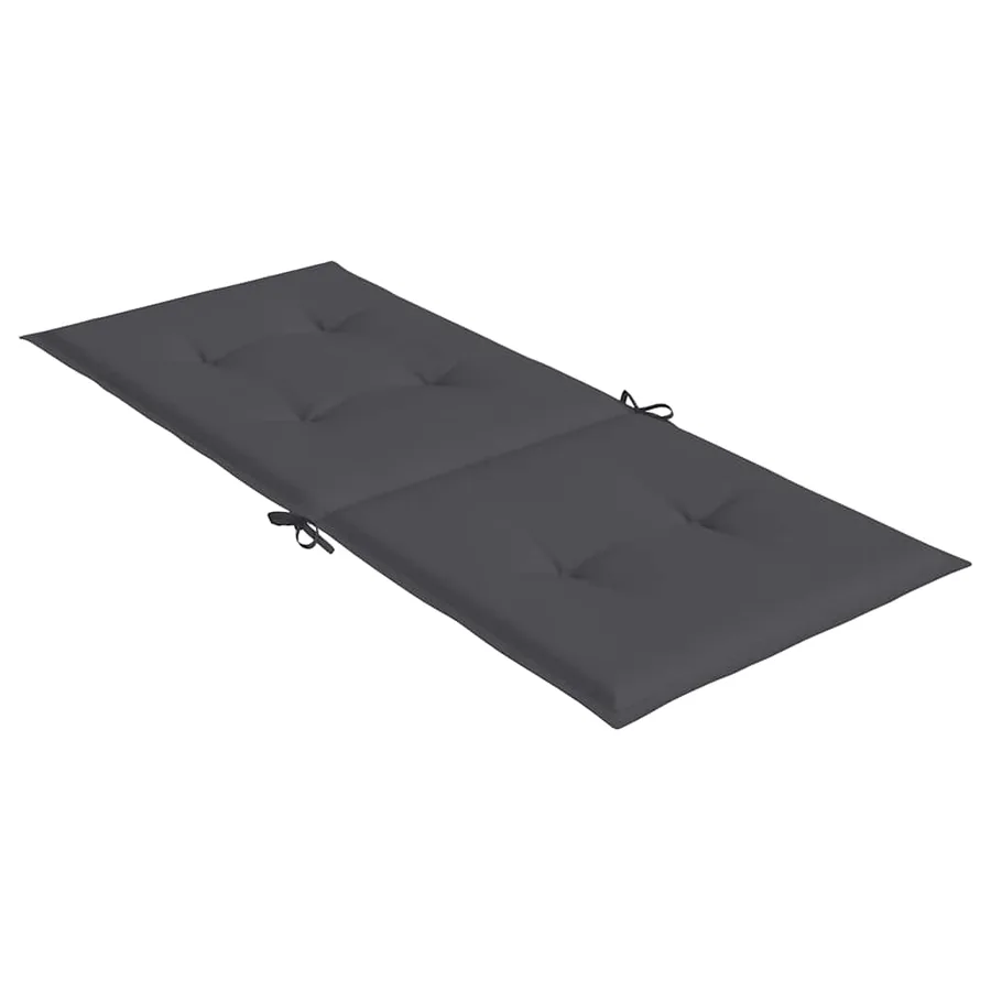 Coussins de chaise de jardin à dossier haut lot de 2 anthracite - 6