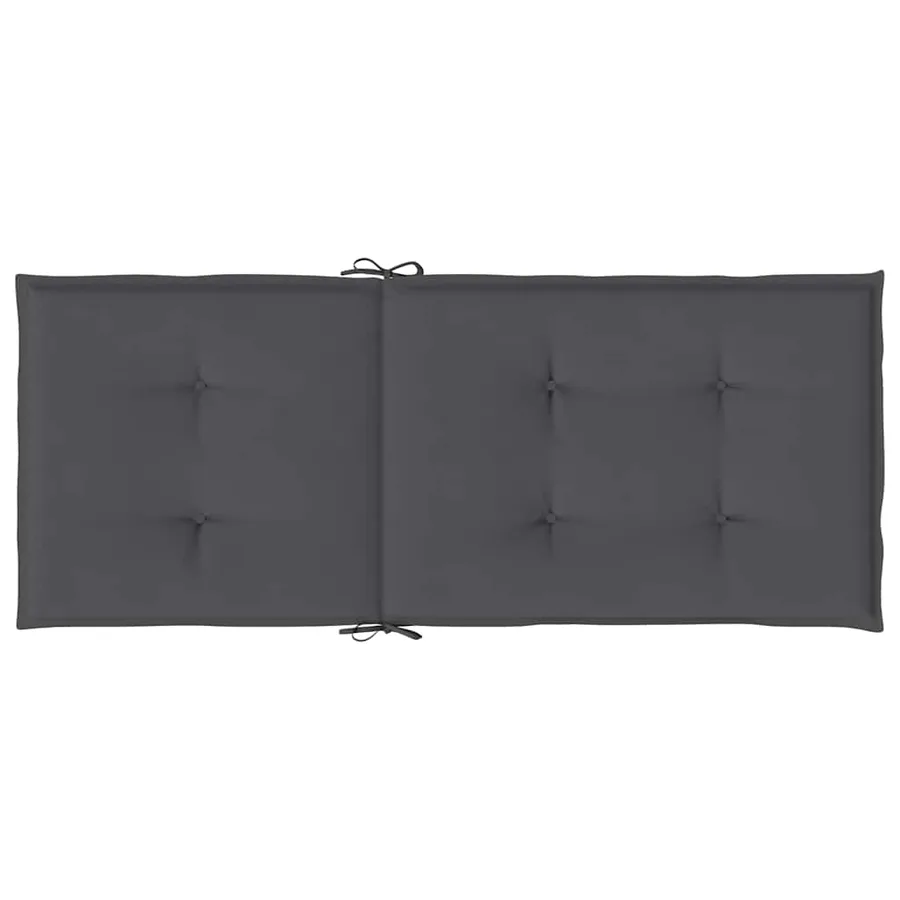 Coussins de chaise de jardin à dossier haut lot de 2 anthracite - 7
