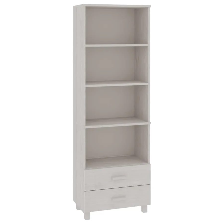 Buffet HAMAR Blanc 60x35x180 cm Bois de pin massif - 2
