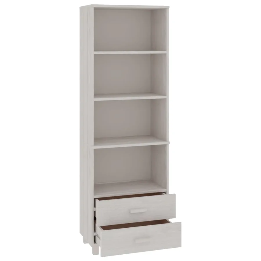 Buffet HAMAR Blanc 60x35x180 cm Bois de pin massif - 6