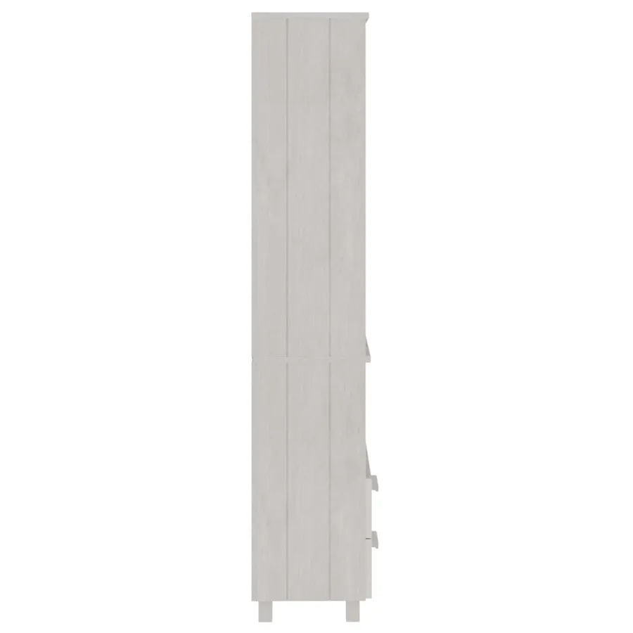 Buffet HAMAR Blanc 60x35x180 cm Bois de pin massif - 7