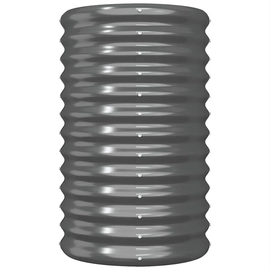 Jardinière Acier galvanisé 40x40x68 cm Anthracite - 3