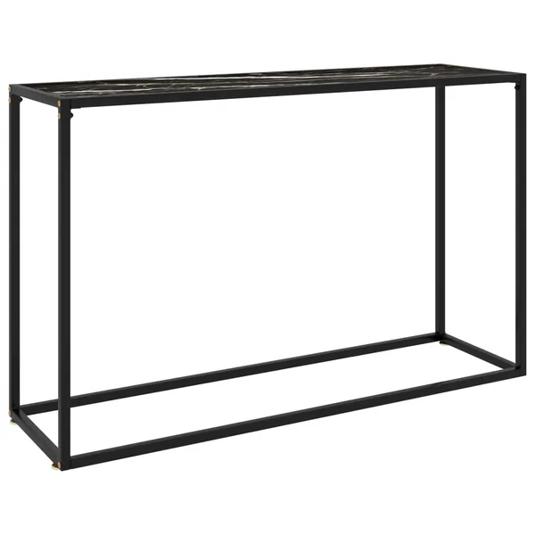 Table console Noir 120x35x75 cm Verre trempé