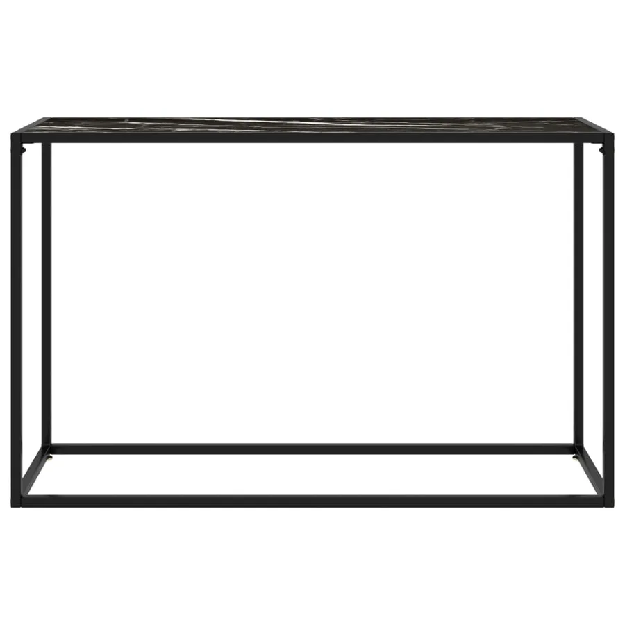 Table console Noir 120x35x75 cm Verre trempé - 2