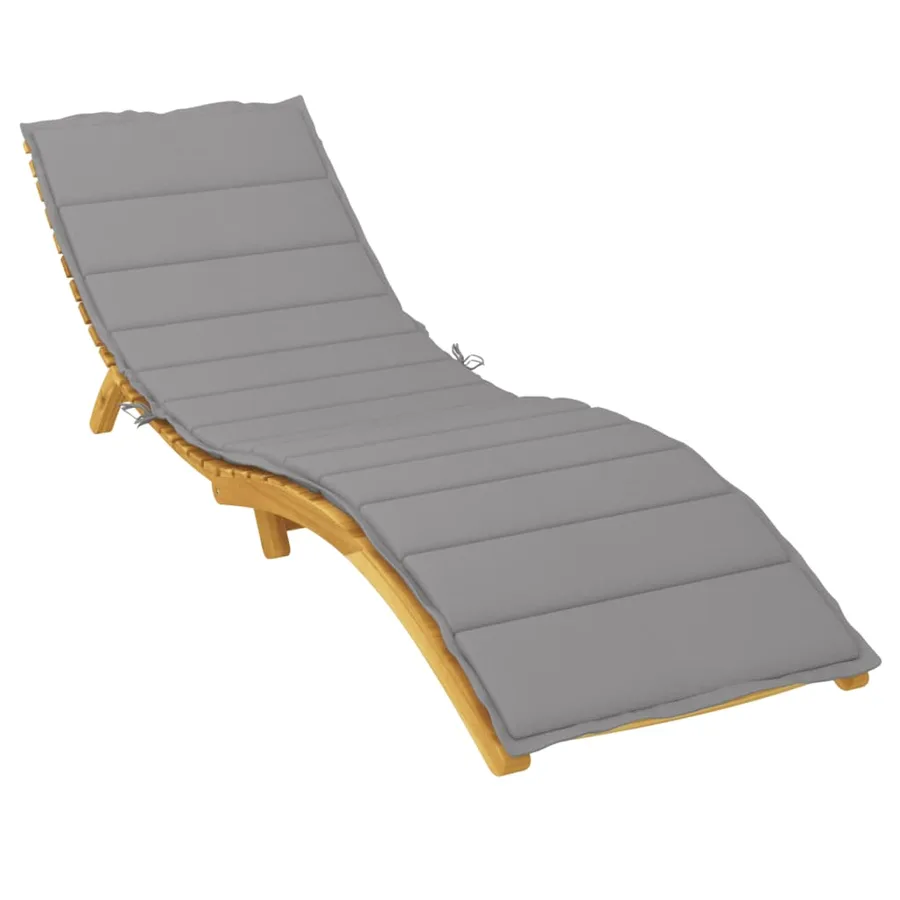 Coussin de chaise longue gris 200x50x3cm tissu oxford - 3