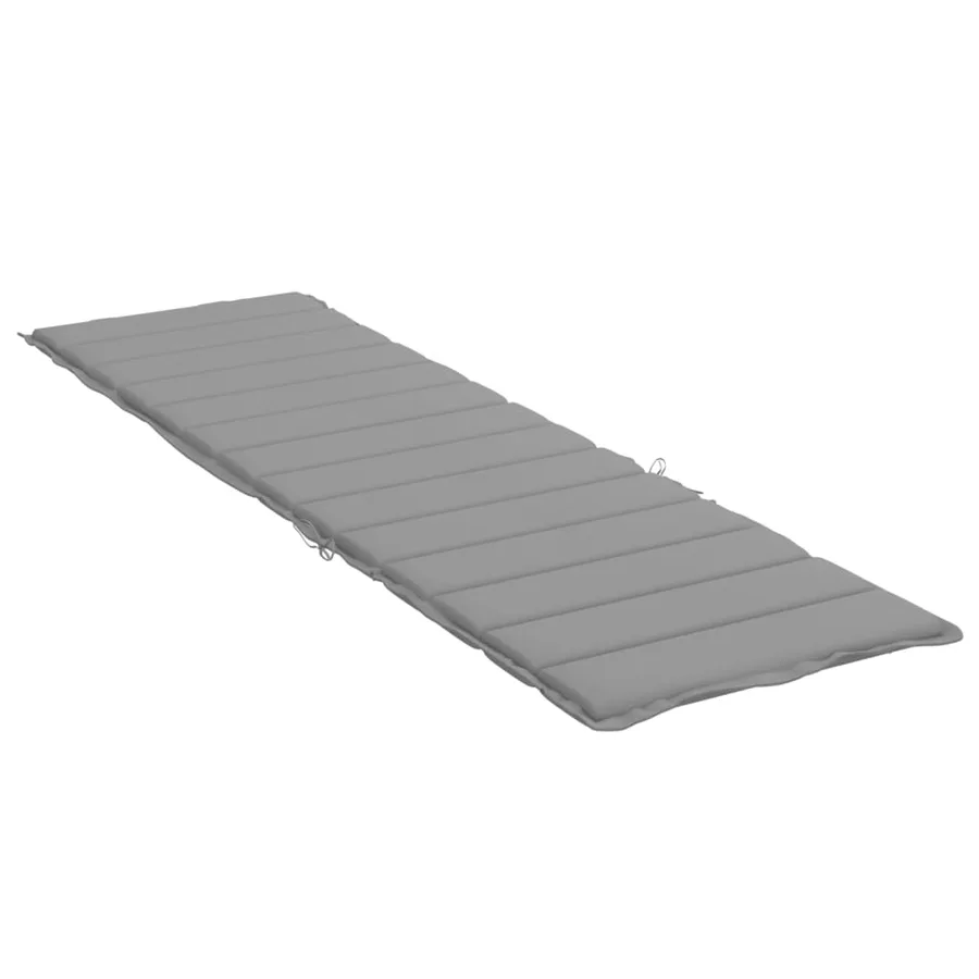 Coussin de chaise longue gris 200x50x3cm tissu oxford - 4