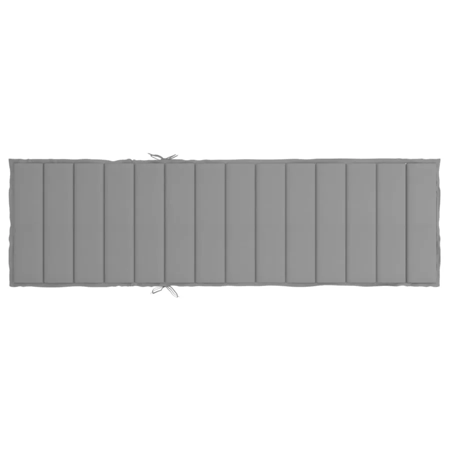 Coussin de chaise longue gris 200x50x3cm tissu oxford - 5