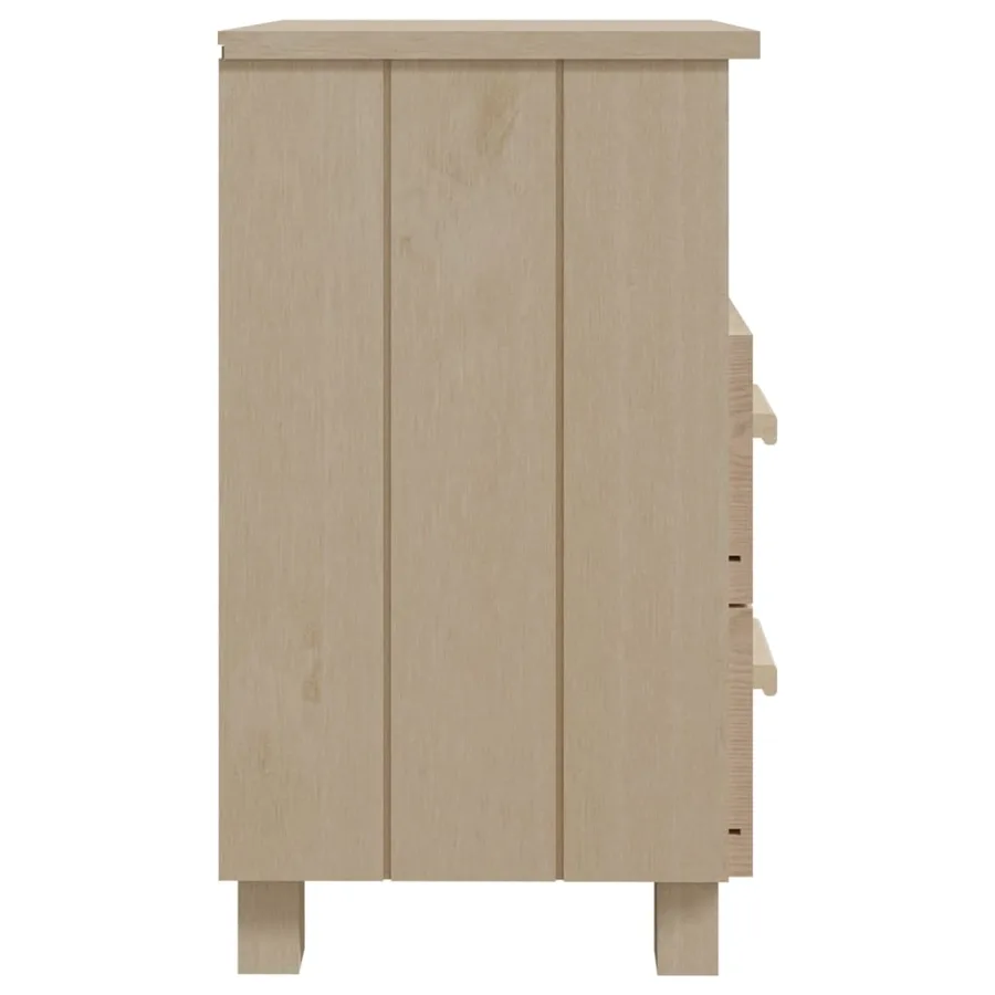 Tables de chevet HAMAR 2 pcs Marron miel 40x35x62cm Bois massif - 5
