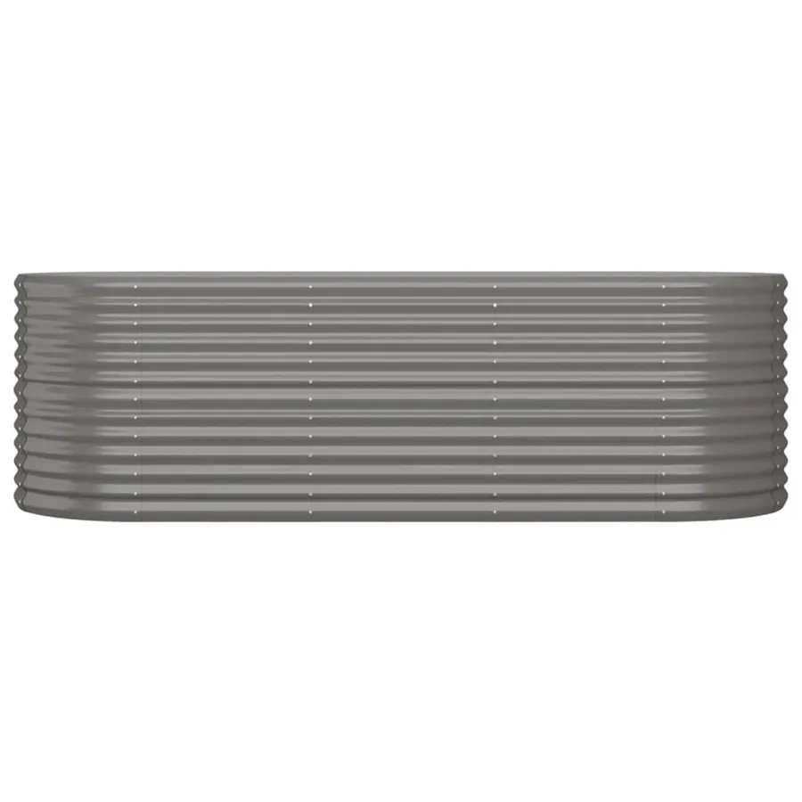 Lit surélevé de jardin Acier galvanisé 224x80x68 cm gris - 3
