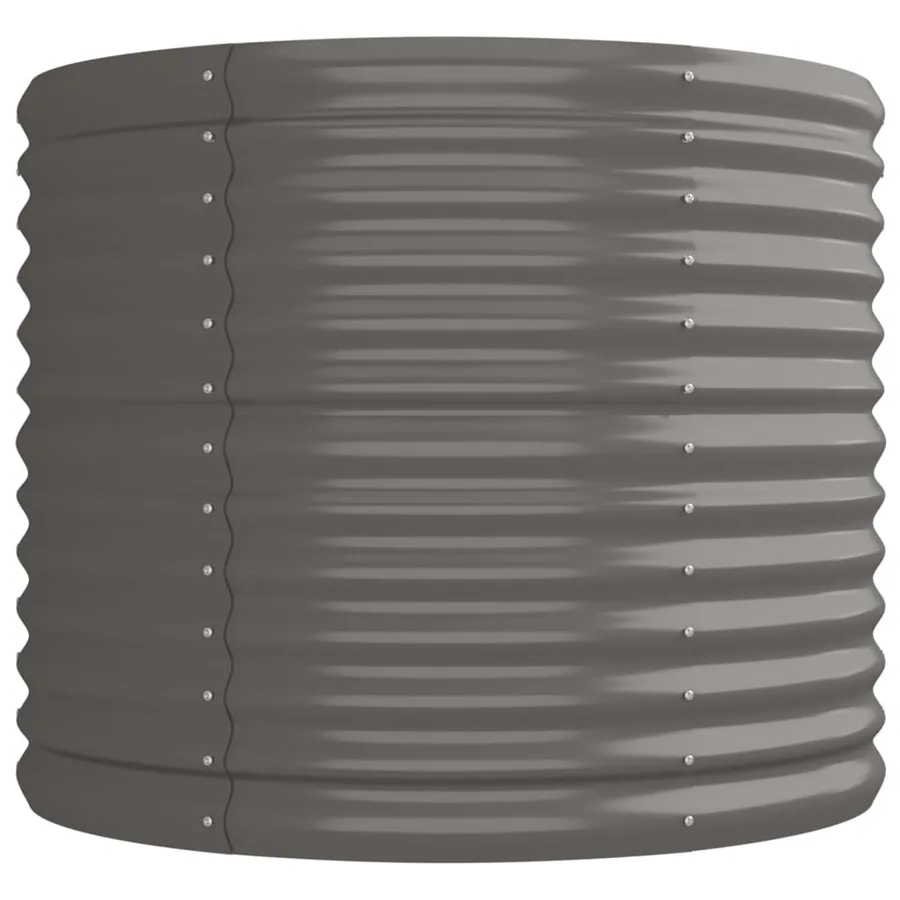 Lit surélevé de jardin Acier galvanisé 224x80x68 cm gris - 4