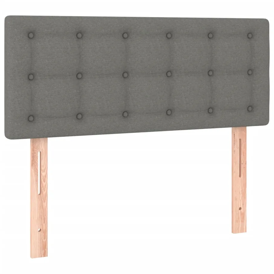 Sommier à lattes de lit et matelas et LED Gris foncé 120x200 cm - 7
