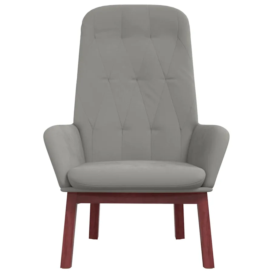 Chaise de relaxation Gris clair Velours - 3