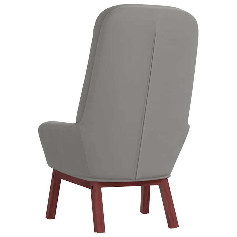 Chaise de relaxation Gris clair Velours - 5