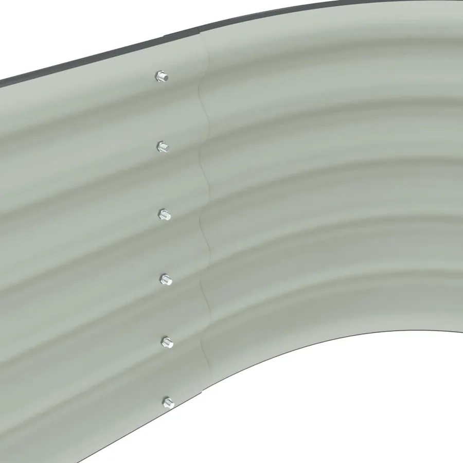 Lit surélevé de jardin 240x80x44 cm Acier galvanisé Gris - 8
