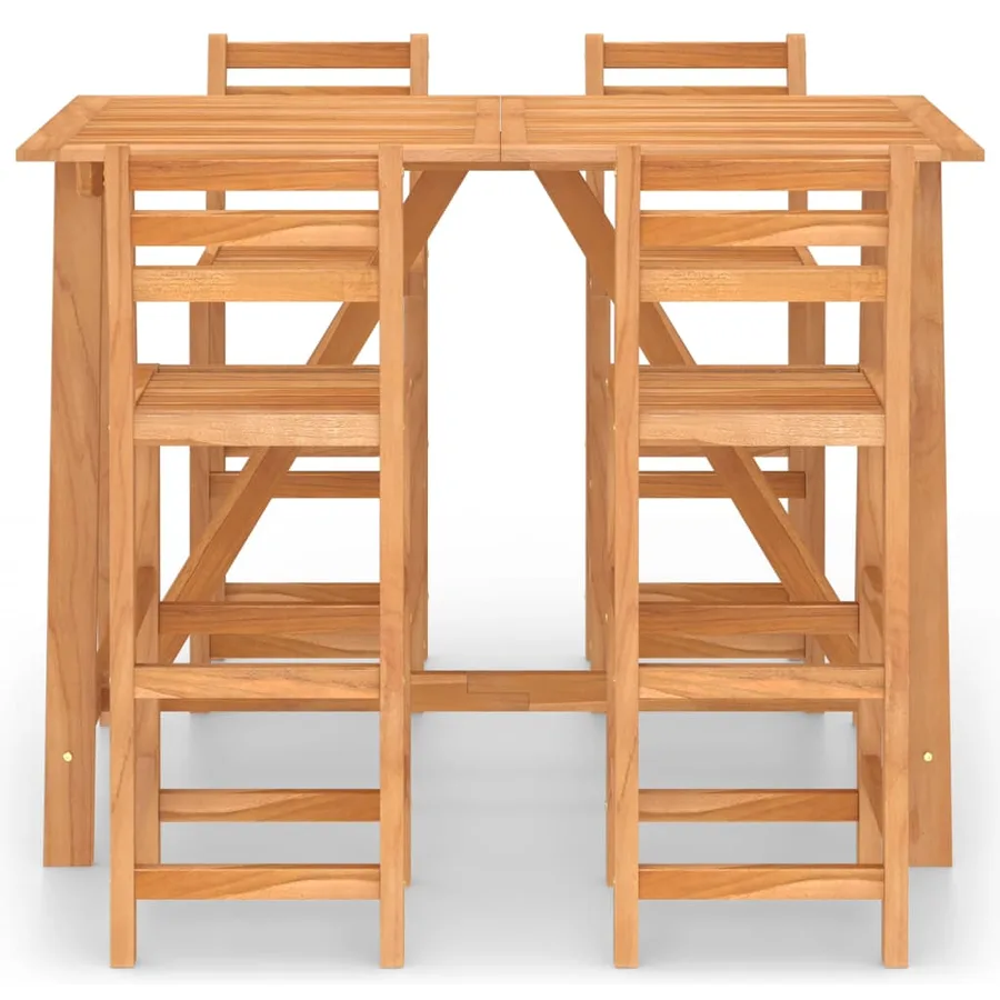 Ensemble de bar d'extérieur 5 pcs Bois d'acacia massif - 3